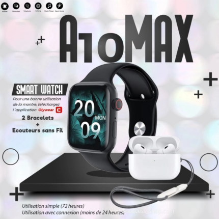 Montre Connectée A10 Max + Écouteurs Pro 3